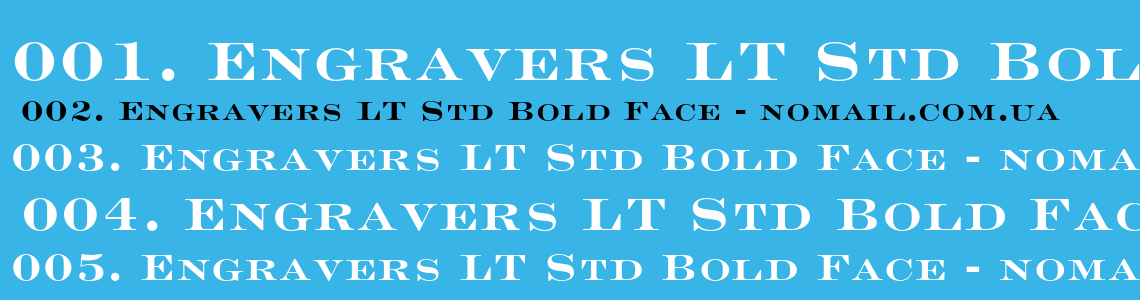 Шрифт Engravers LT Std Bold Face