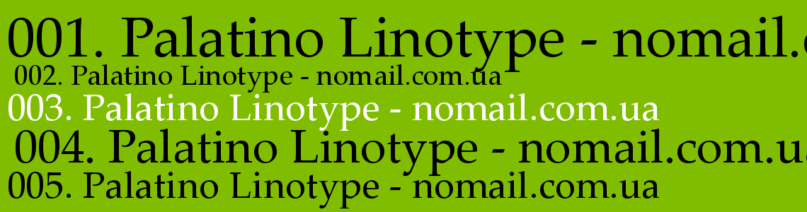 Шрифт Palatino Linotype