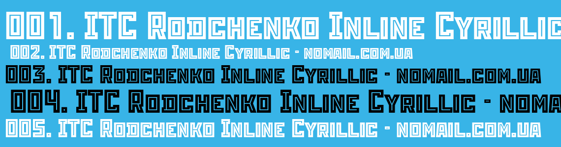 Шрифт ITC Rodchenko Inline Cyrillic