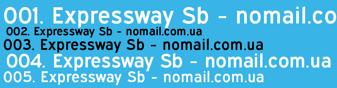 Шрифт Expressway Sb