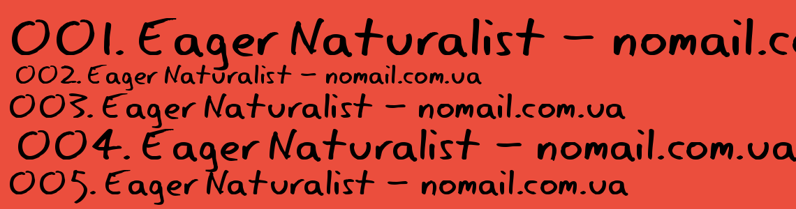 Шрифт Eager Naturalist