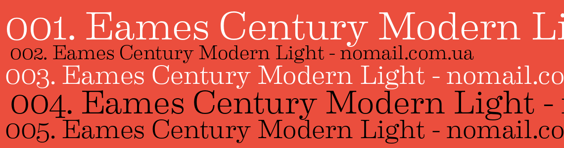 Шрифт Eames Century Modern Light