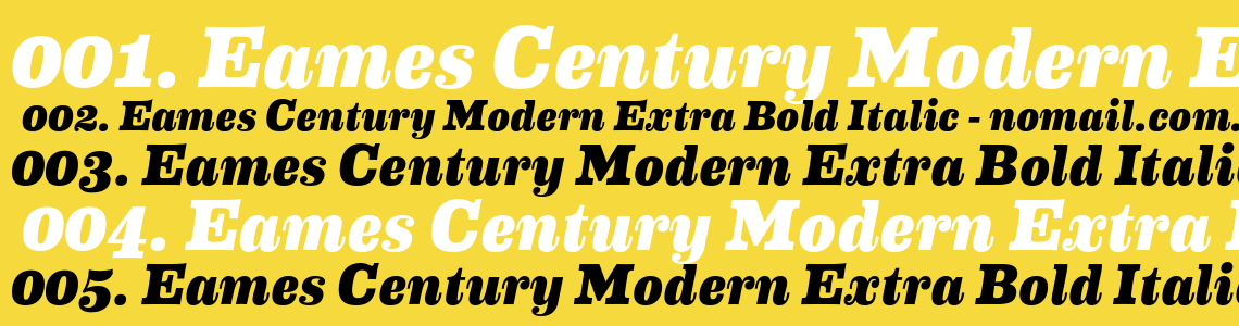 Шрифт Eames Century Modern Extra Bold Italic