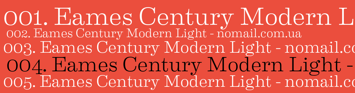 Шрифт Eames Century Modern Light