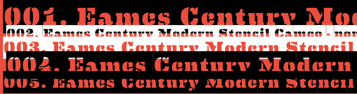 Шрифт Eames Century Modern Stencil Cameo