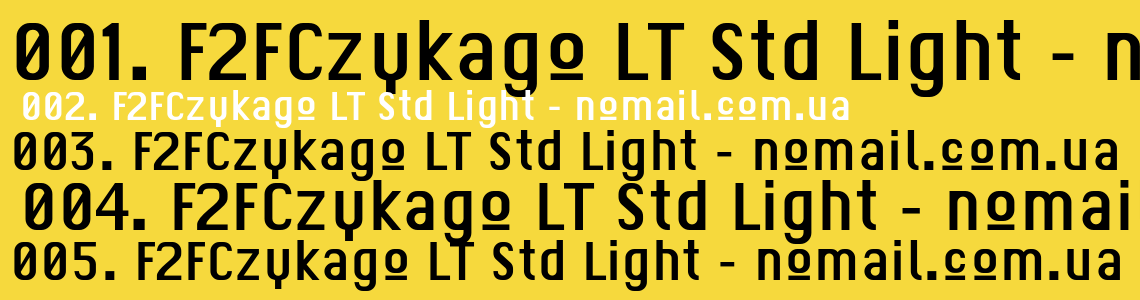 Шрифт F2FCzykago LT Std Light