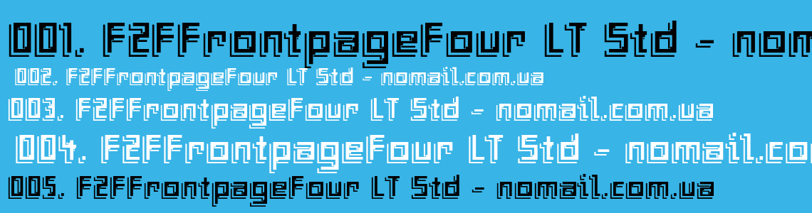 Шрифт F2FFrontpageFour LT Std