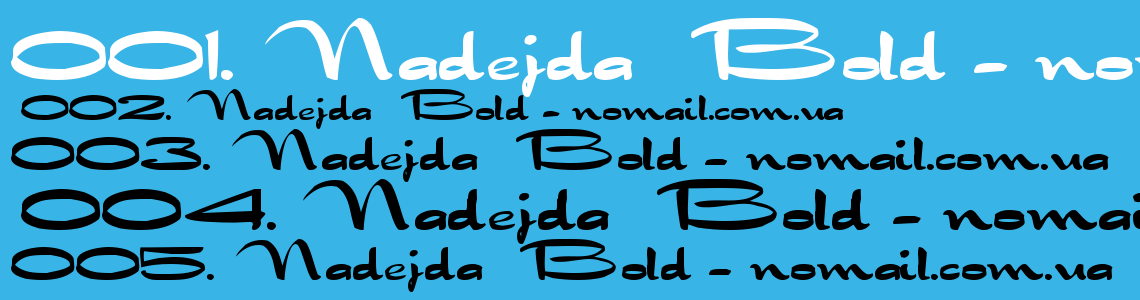Шрифт Nadejda  Bold