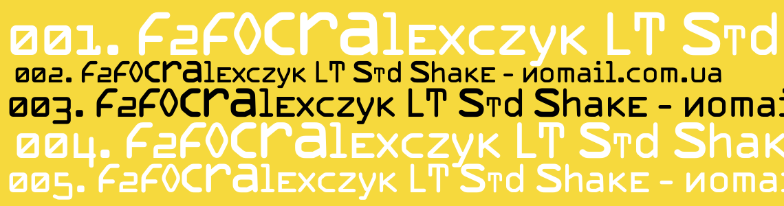 Шрифт F2FOCRAlexczyk LT Std Shake