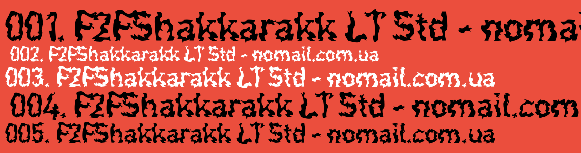 Шрифт F2FShakkarakk LT Std
