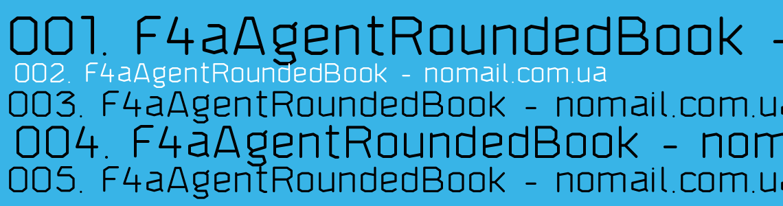 Шрифт F4aAgentRoundedBook