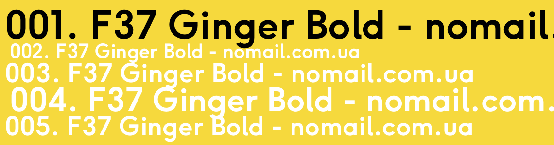 Шрифт F37 Ginger Bold