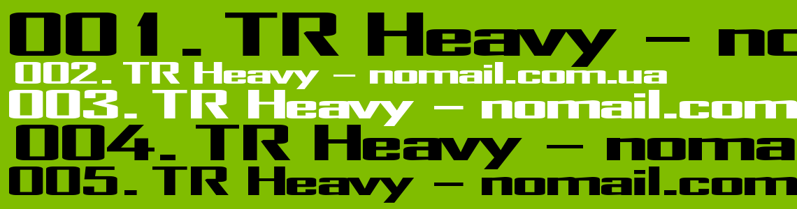 Шрифт TR Heavy