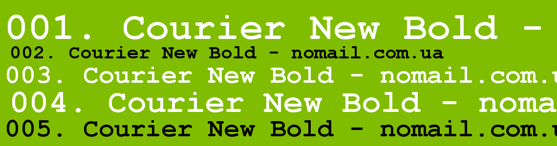 Шрифт Courier New Bold