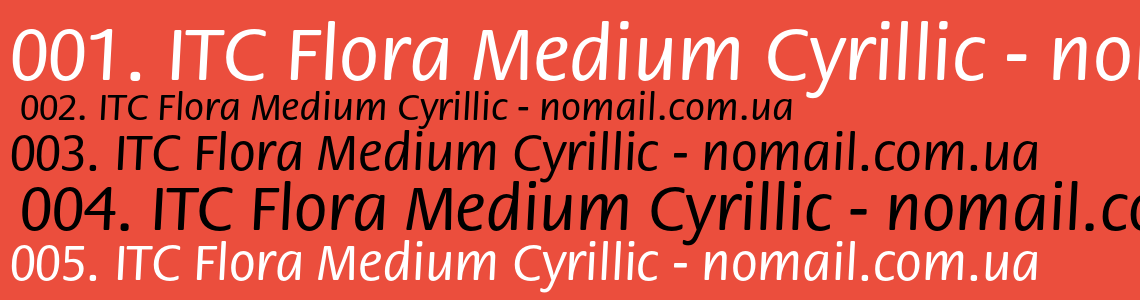 Шрифт ITC Flora Medium Cyrillic