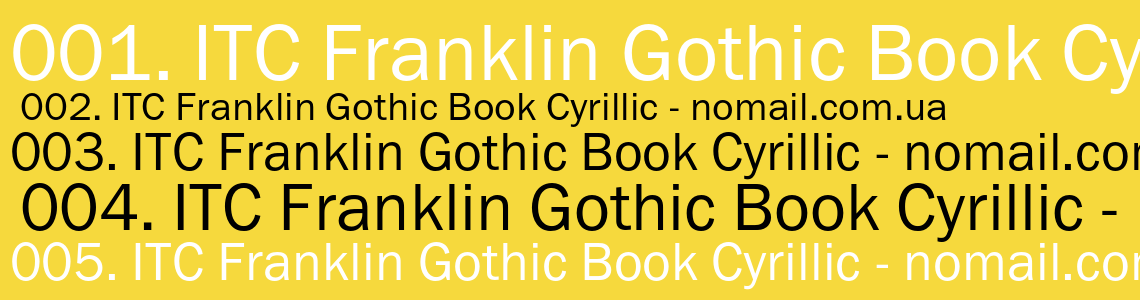 Шрифт ITC Franklin Gothic Book Cyrillic