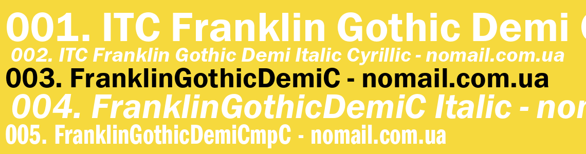 Шрифт FranklinGothicDemiC