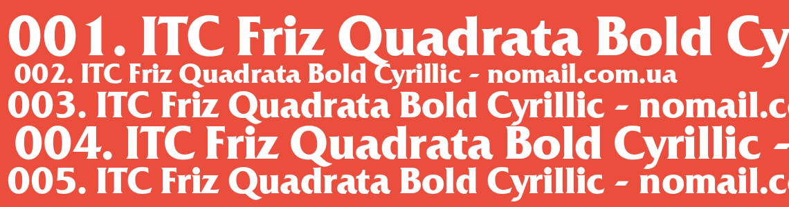 Шрифт ITC Friz Quadrata Bold Cyrillic