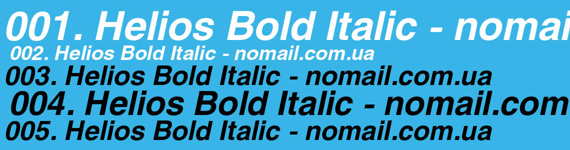 Шрифт Helios Bold Italic