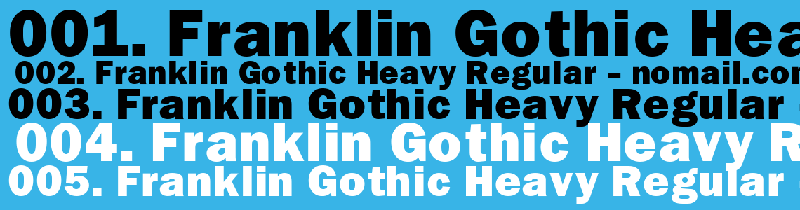Шрифт Franklin Gothic Heavy Regular