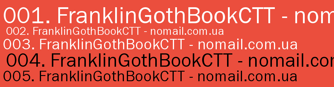 Шрифт FranklinGothBookCTT