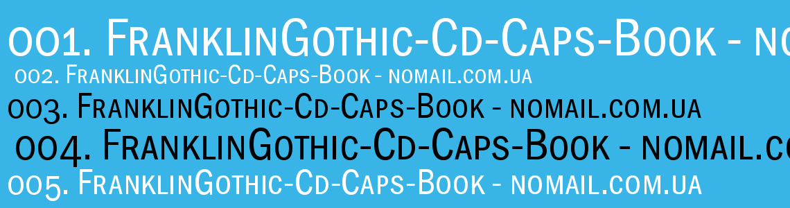 Шрифт FranklinGothic-Cd-Caps-Book