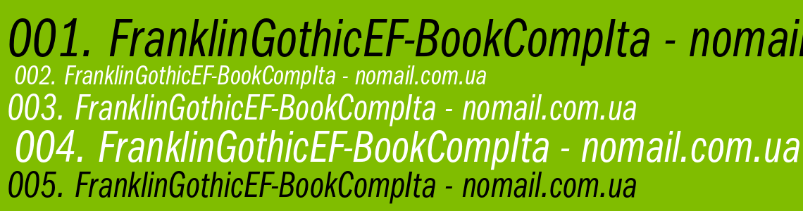 Шрифт FranklinGothicEF-BookCompIta