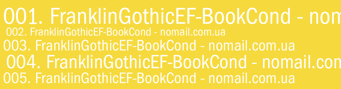 Шрифт FranklinGothicEF-BookCond