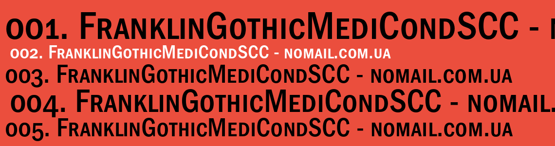 Шрифт FranklinGothicMediCondSCC