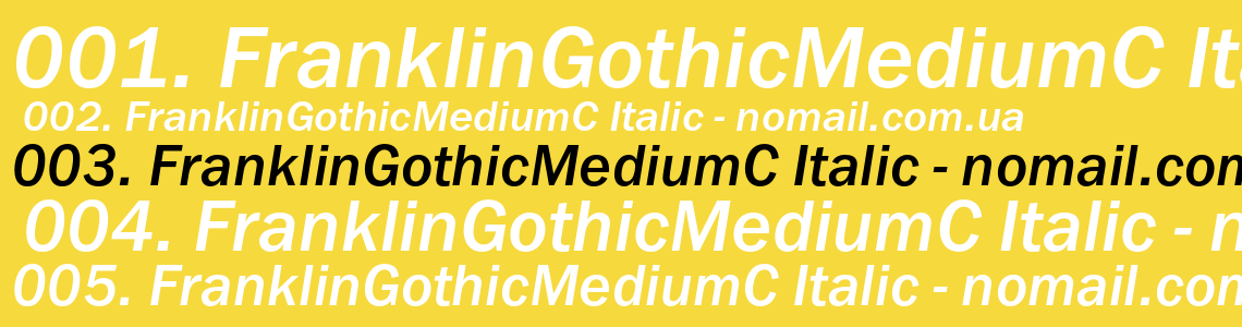 Шрифт FranklinGothicMediumC Italic