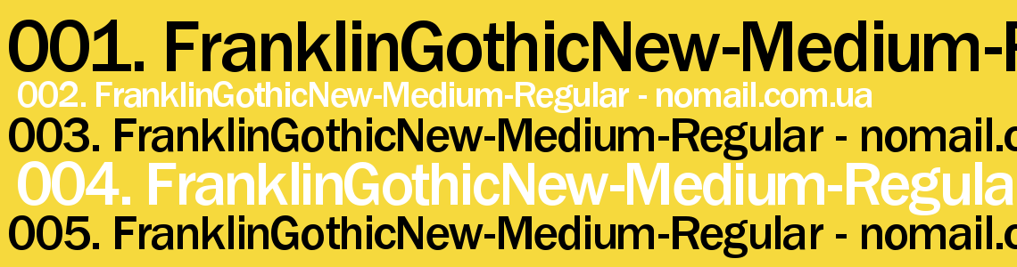 Шрифт FranklinGothicNew-Medium-Regular