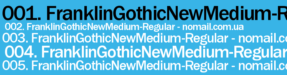 Шрифт FranklinGothicNewMedium-Regular