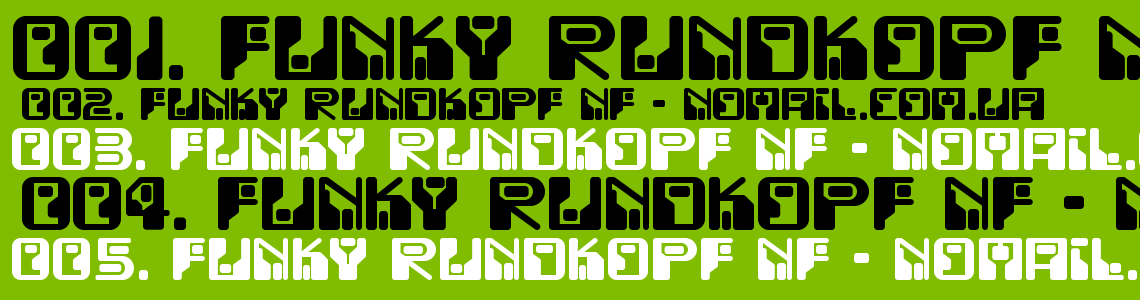 Шрифт Funky Rundkopf NF