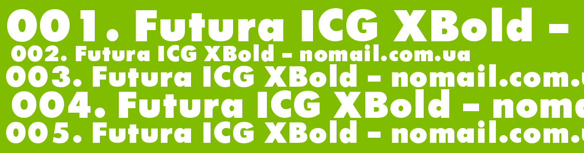 Шрифт Futura ICG XBold