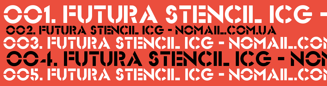 Шрифт Futura Stencil ICG