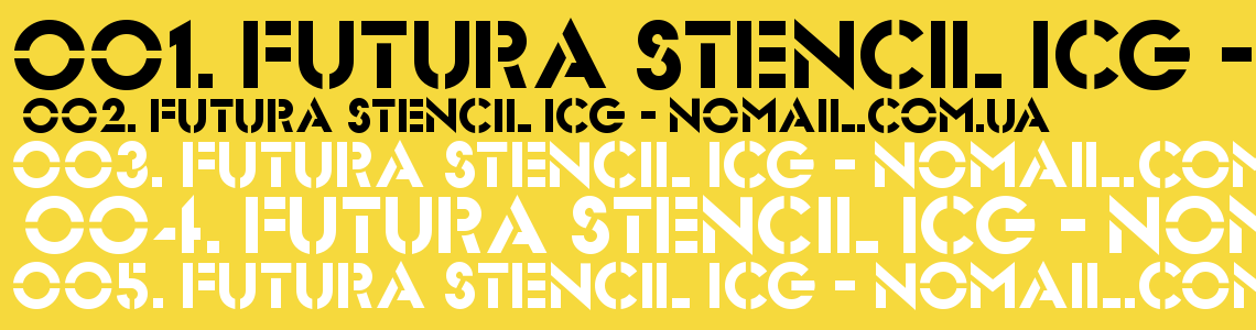 Шрифт Futura Stencil ICG