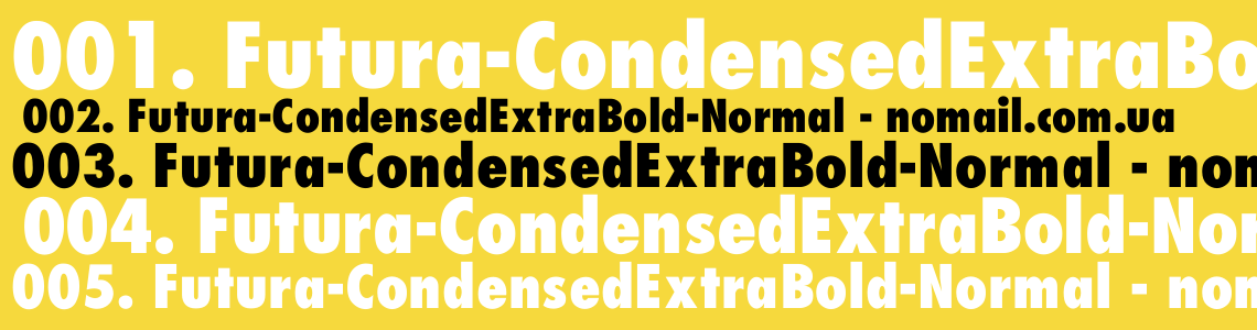 Шрифт Futura-CondensedExtraBold-Normal