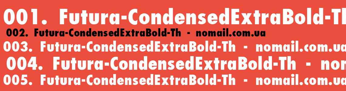 Шрифт Futura-CondensedExtraBold-Th