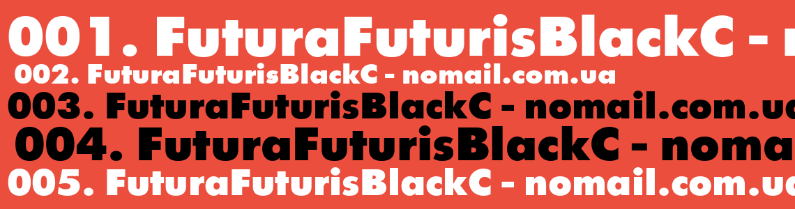 Шрифт FuturaFuturisBlackC