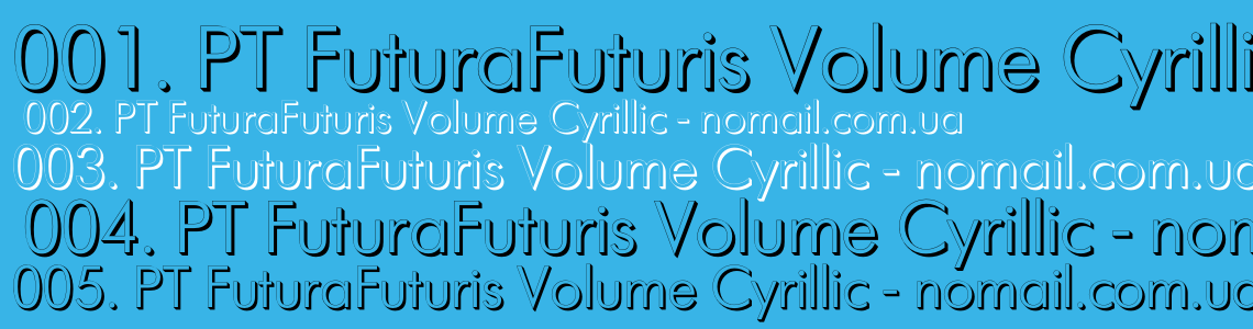 Шрифт PT FuturaFuturis Volume Cyrillic