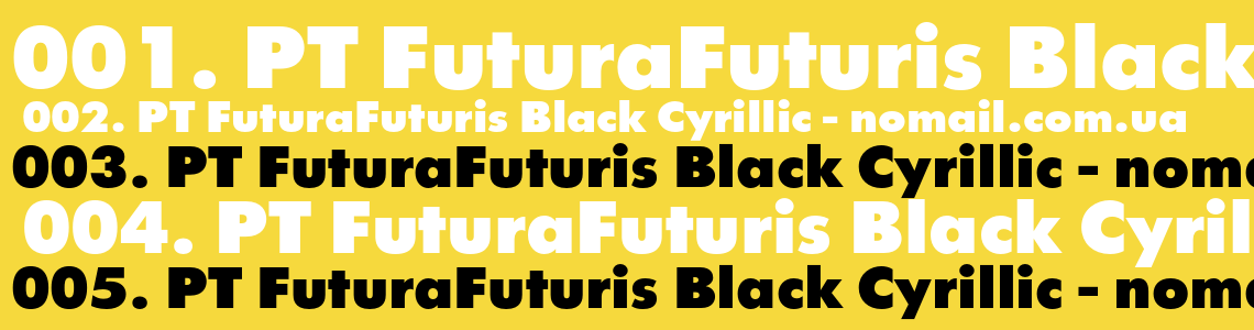 Шрифт PT FuturaFuturis Black Cyrillic