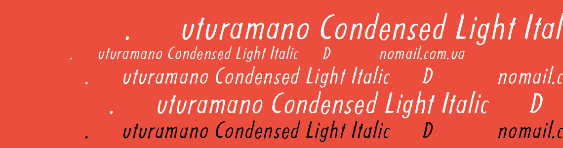 Шрифт Futuramano Condensed Light Italic PDF