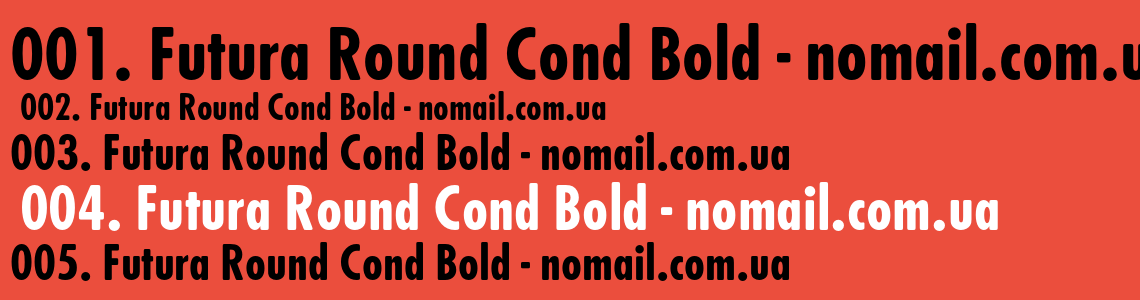 Шрифт Futura Round Cond Bold