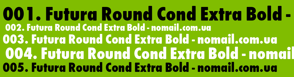 Шрифт Futura Round Cond Extra Bold