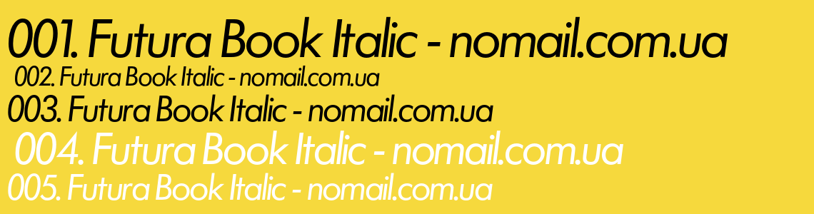 Шрифт Futura Book Italic