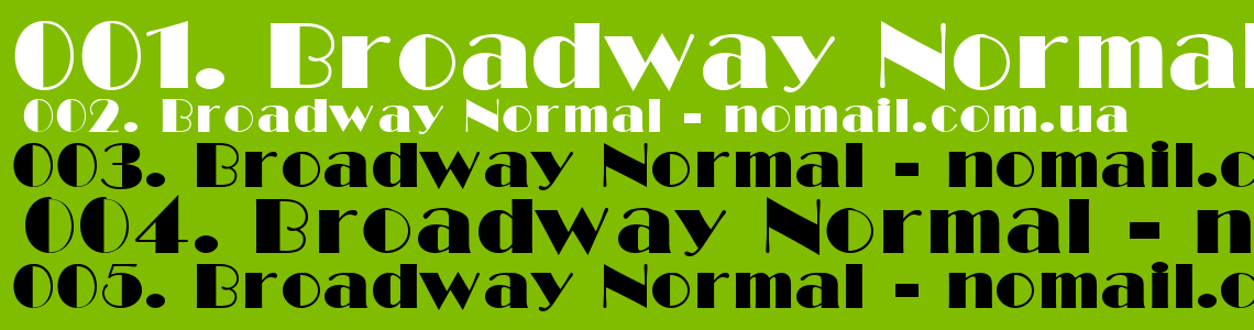 Шрифт Broadway Normal