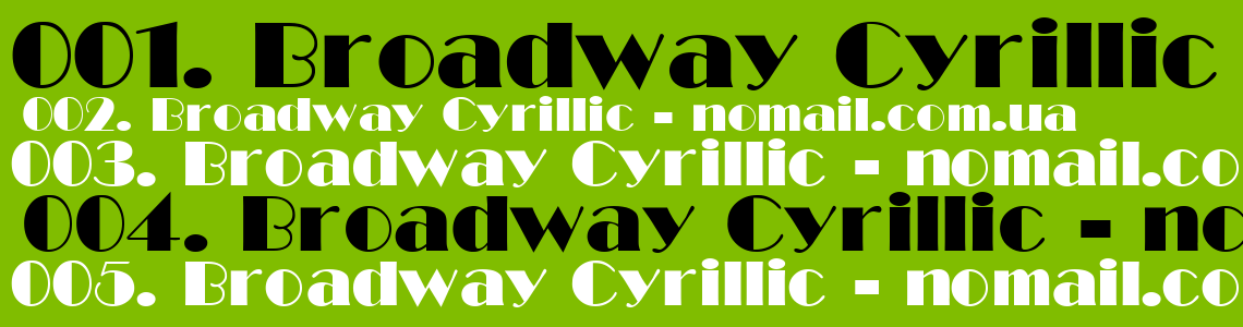 Шрифт Broadway Cyrillic
