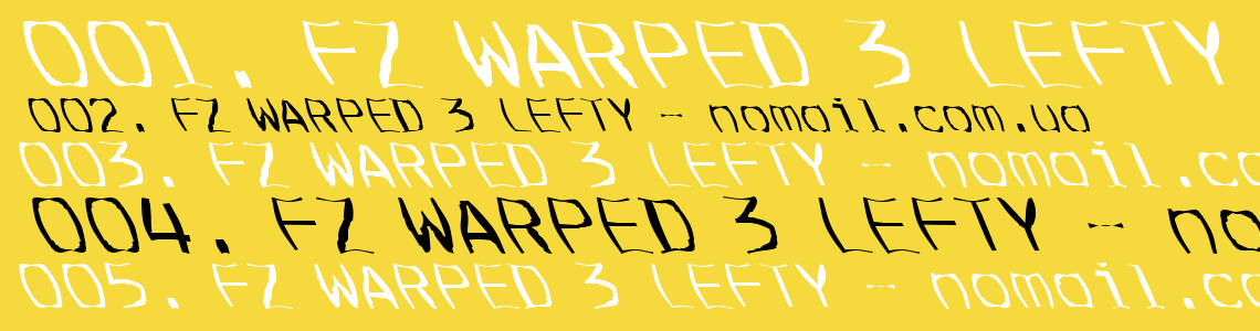 Шрифт FZ WARPED 3 LEFTY
