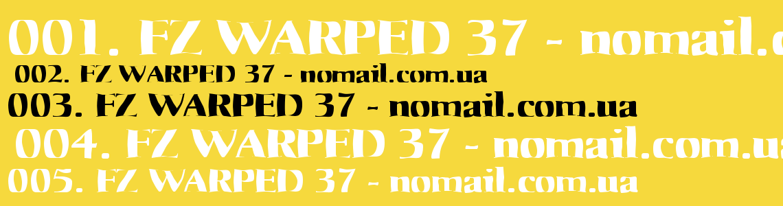 Шрифт FZ WARPED 37