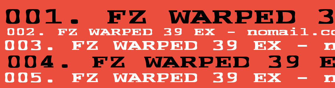 Шрифт FZ WARPED 39 EX